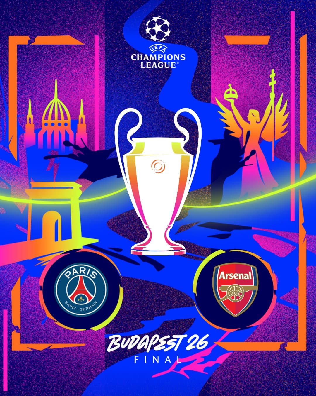 Arsenal na PSG zizahurira ku mukino wa nyuma wa Champions League 2026 i Budapest