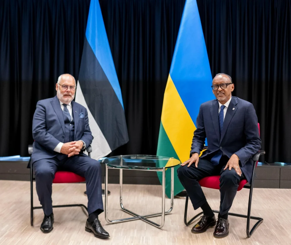 Kagame na Perezida wa Estonia baganiriye ku gushimangira ubufatanye mu ikoranabuhanga